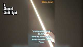 แสงชั้นวางในรูป V