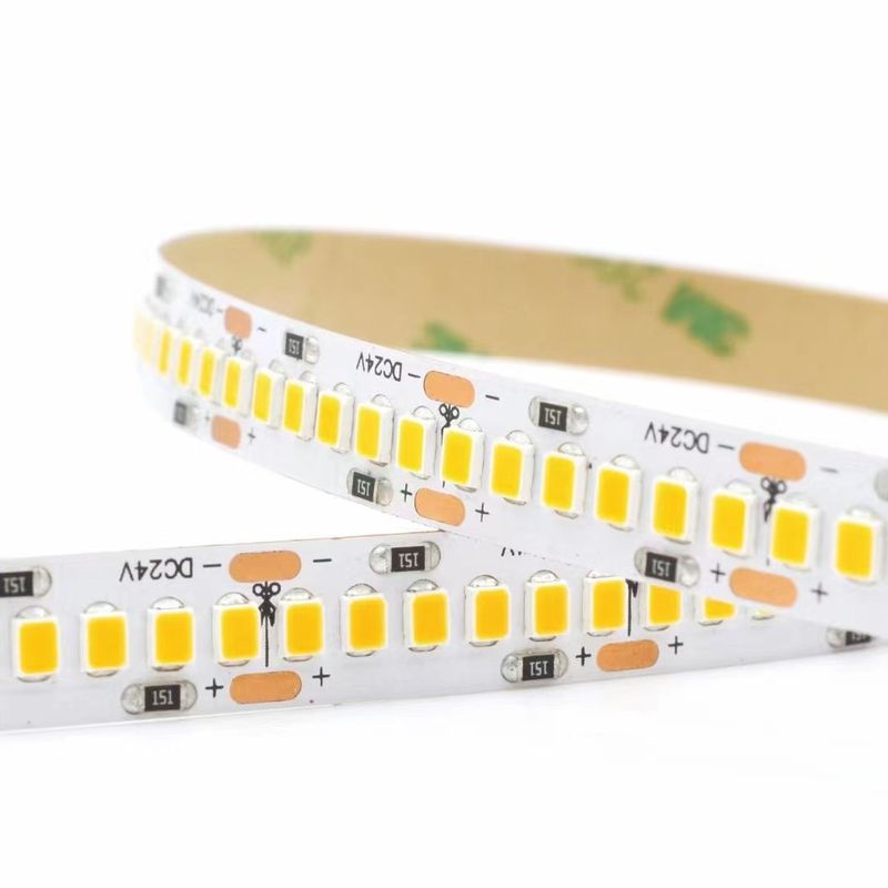 3000K 4000K 6500K 12 โวลต์ LED แถบแสงที่ยืดหยุ่น 24V SMD2835 Smart Dual 2 สีน้ำวิ่ง