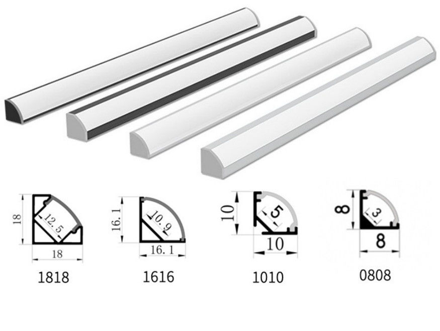 CE RoHS LED โปรไฟล์อลูมิเนียมเชิงเส้นแสงล้างมิลค์กี้ฝาท้ายคลิปใต้ชั้นวางตู้