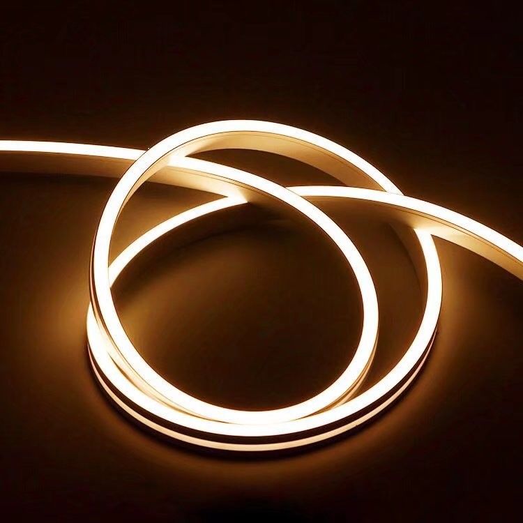 ซิลิกอนกันน้ำแบบยืดหยุ่น LED Neon Strip Light IP67 Warm Cold White DC 12 / 24V สำหรับการตกแต่งในร่มกลางแจ้ง
