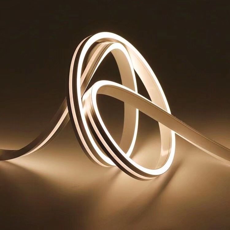 ซิลิกอนกันน้ำแบบยืดหยุ่น LED Neon Strip Light IP67 Warm Cold White DC 12 / 24V สำหรับการตกแต่งในร่มกลางแจ้ง