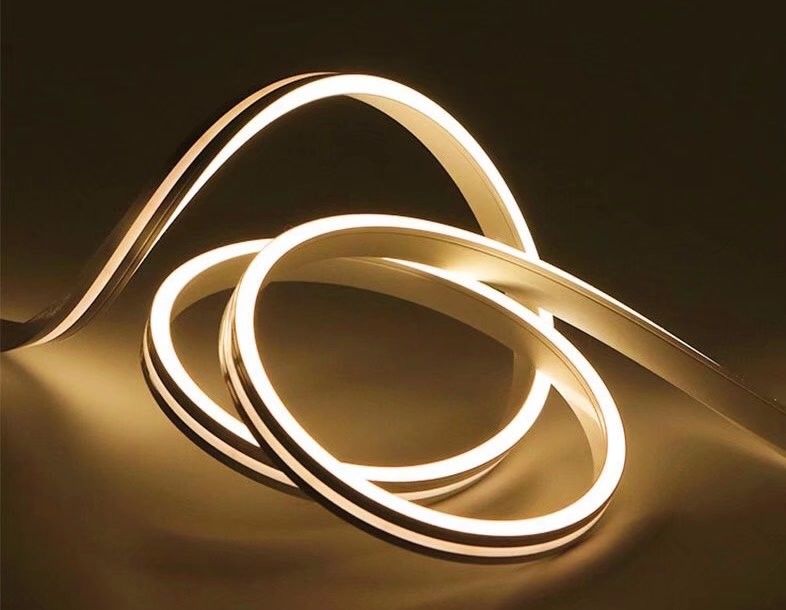 ซิลิกอนกันน้ำแบบยืดหยุ่น LED Neon Strip Light IP67 Warm Cold White DC 12 / 24V สำหรับการตกแต่งในร่มกลางแจ้ง