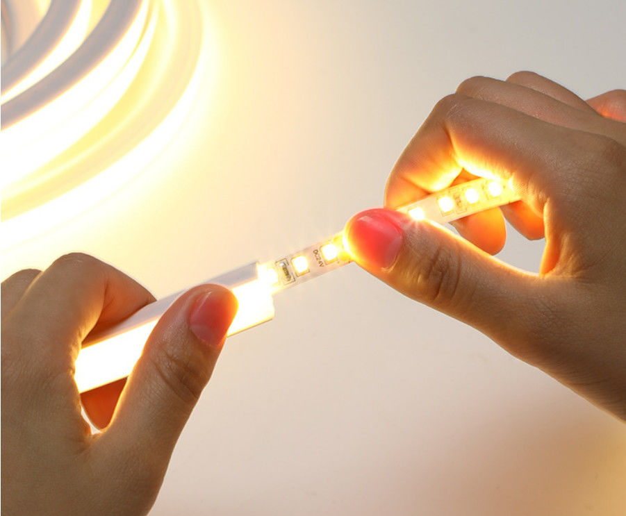 24V 8W 3000K Flex LED แถบไฟนีออนตกแต่ง IP65 IP67