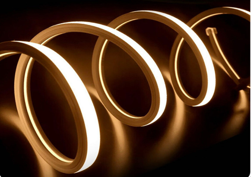 3000K LED Neon Strip Light ยืดหยุ่น 24V 14W 1616 การเปลี่ยนสี RGB