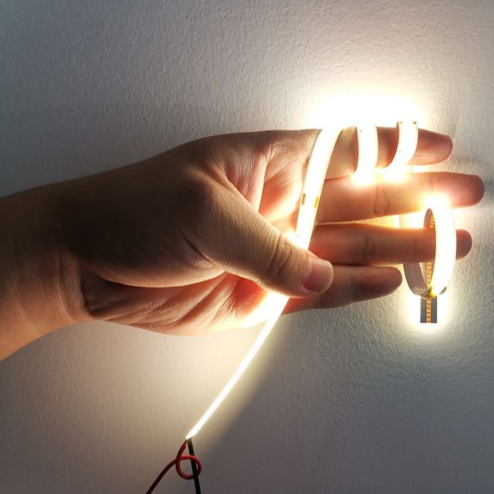 480leds/M แถบ LED COB 12V ความหนาแน่นสูง 4000K 10W ตกแต่งบ้าน