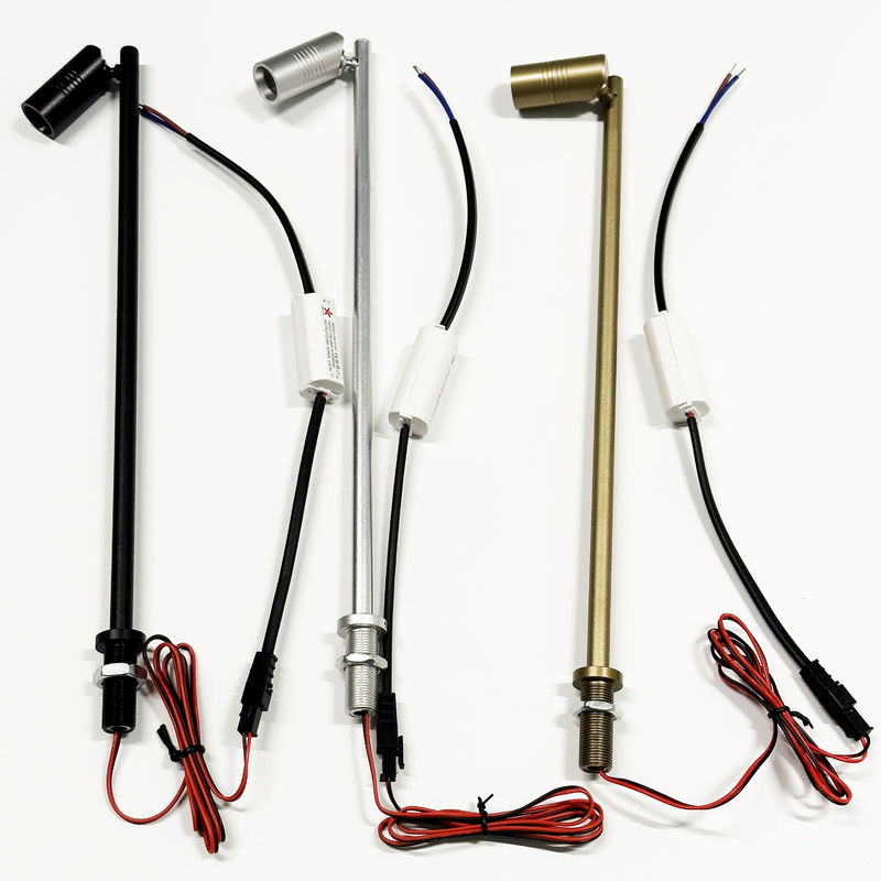 DC 12V ไฟ LED เครื่องประดับ 1W ปรับความสูงเคาน์เตอร์ LED เสาเล็กกรณีแสดงเครื่องประดับไฟ LED