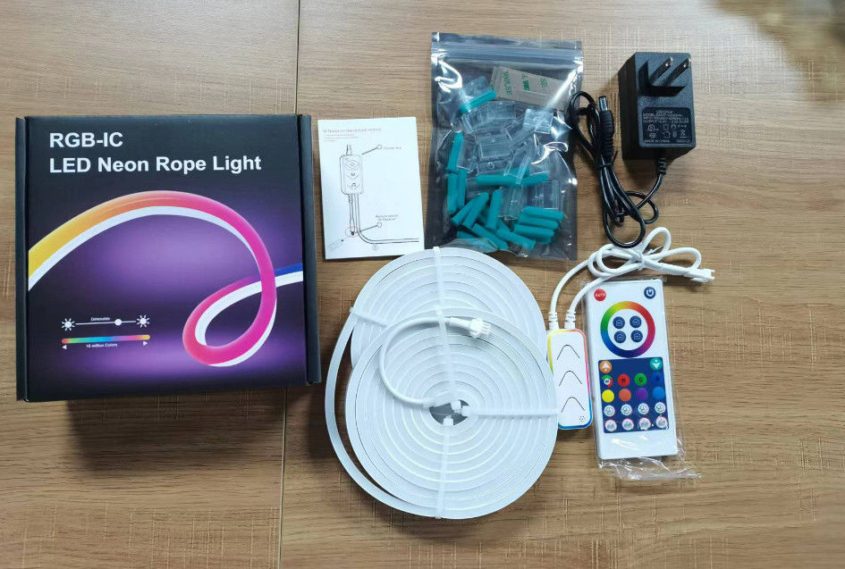 ไฟแถบนีออนซิลิโคน 110-120V IP20 / IP65 / IP67 / IP68 พร้อมอะแดปเตอร์เชื่อมต่อ