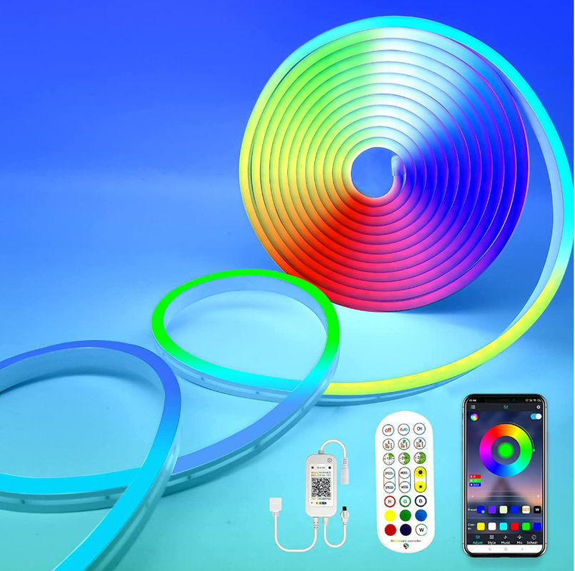 มอนสเตอร์ 5 ม. สมาร์ทซิลิโคนแถบนีออนแสงในร่มกลางแจ้งตกแต่งบ้านบาร์ 12V