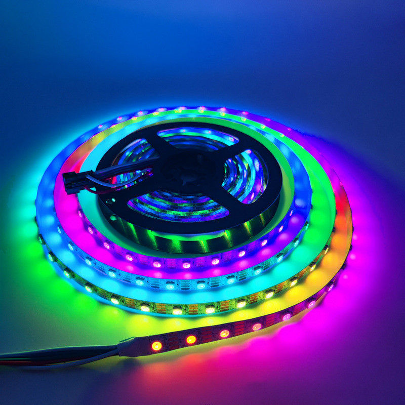 แถบหลอด LED ยืดหยุ่น 12V SMD 5050 RGB หลายสี 300 LEDs