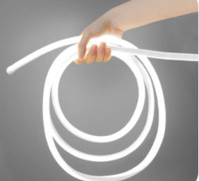 360 องศานีออนไฟแถบยืดหยุ่น DIY LED ซิลิโคนหลอดไฟกลม 24V 12W IP67