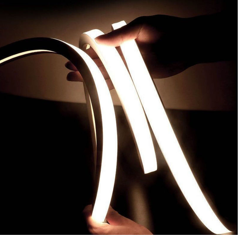 120 ° 24V 1616 ขนาด 12W LED ซิลิโคนนีออนแถบแสง IP65 ตกแต่งบ้าน Buliding